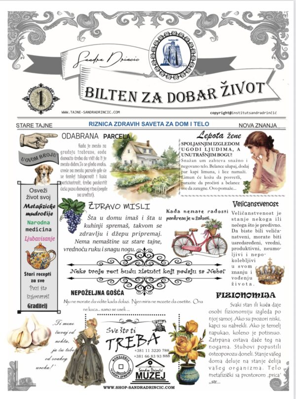 BILTEN ZA DOBAR ŽIVOT broj 001